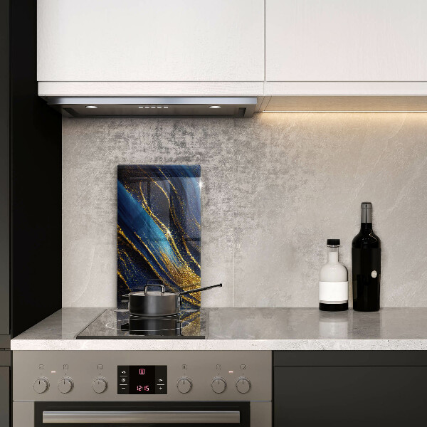 Tocător din sticlă Abstracție bleumarin