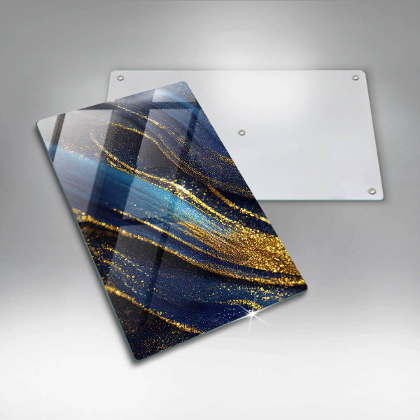 Tocător din sticlă Abstracție bleumarin