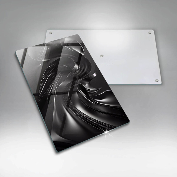 Tocător din sticlă Masă neagră abstractă