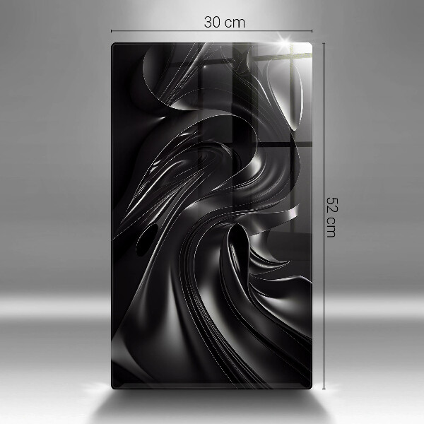 Tocător din sticlă Masă neagră abstractă