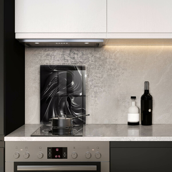 Tocător din sticlă Masă neagră abstractă