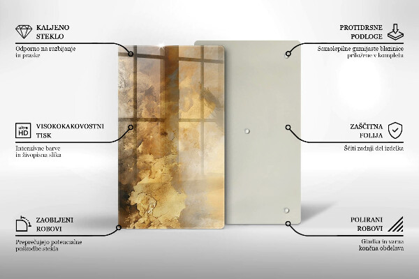 Tocător din sticlă Textura bogata