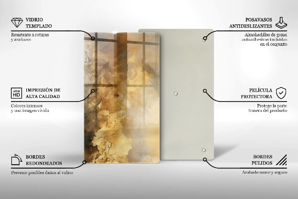 Tocător din sticlă Textura bogata