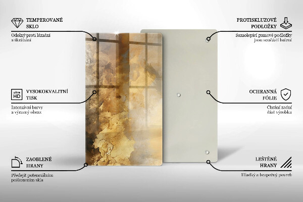 Tocător din sticlă Textura bogata