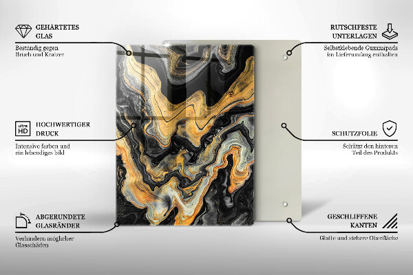 Tocător din sticlă Textura bogata