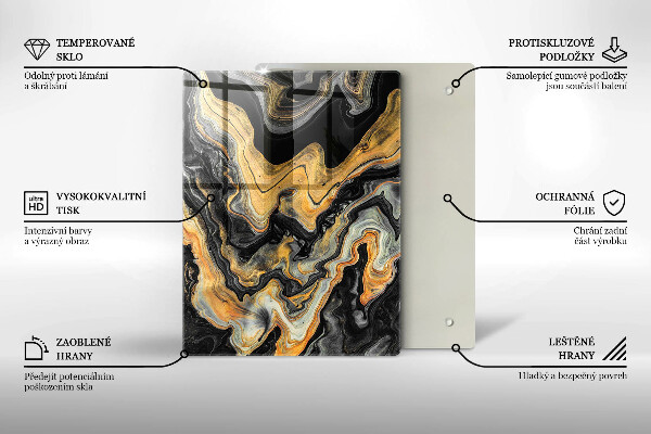 Tocător din sticlă Textura bogata