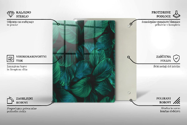 Tocător din sticlă Textura cu aur