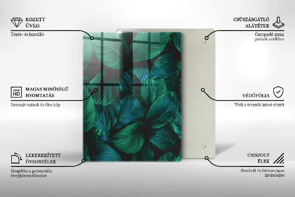 Tocător din sticlă Textura cu aur