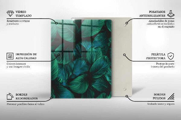 Tocător din sticlă Textura cu aur