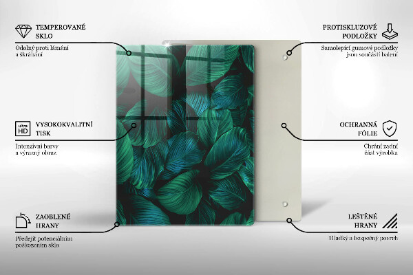 Tocător din sticlă Textura cu aur