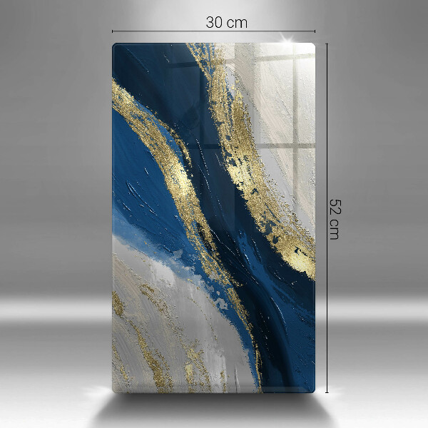 Tocător din sticlă Textura cu aur