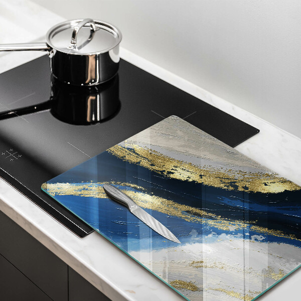 Tocător din sticlă Textura cu aur