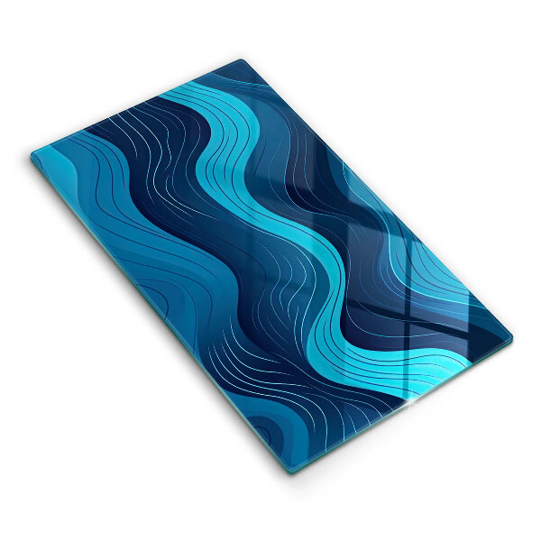 Tocător din sticlă Valuri abstracte