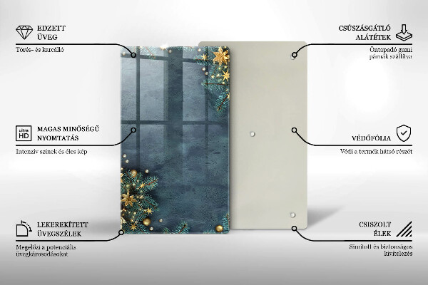 Tocător din sticlă decorațiuni de Crăciun