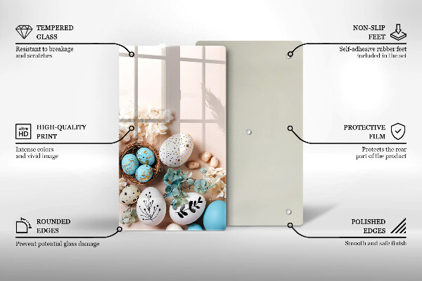 Tocător din sticlă Decoratiuni de Paste