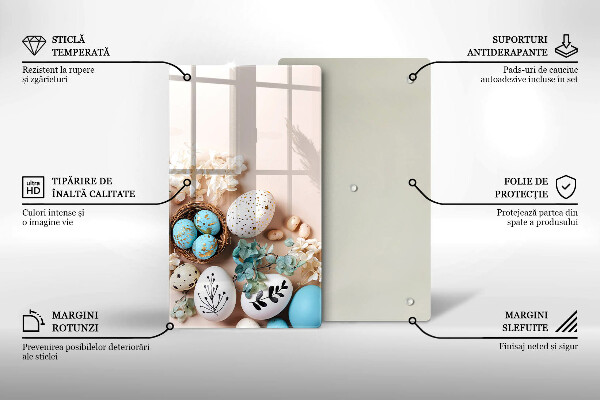 Tocător din sticlă Decoratiuni de Paste