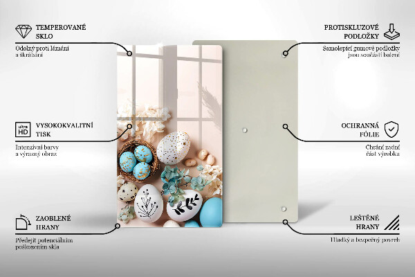 Tocător din sticlă Decoratiuni de Paste