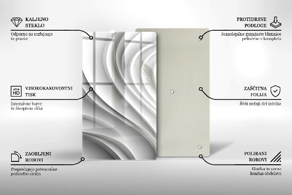 Tocător din sticlă Linii geometrice
