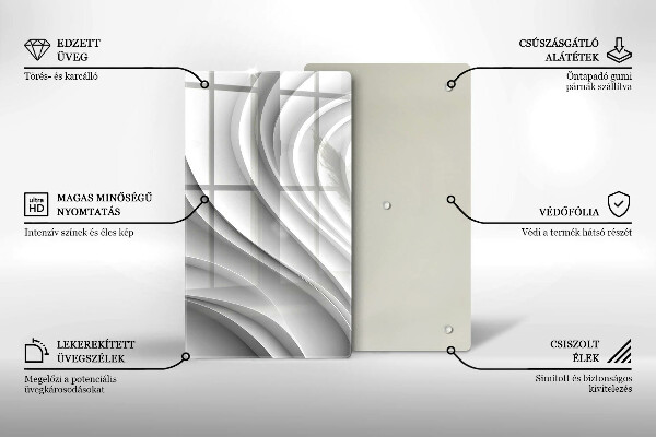 Tocător din sticlă Linii geometrice