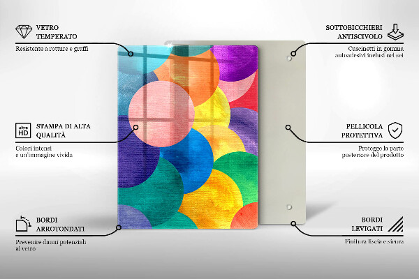 Tocător din sticlă Linii geometrice