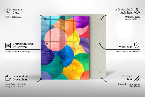 Tocător din sticlă Linii geometrice