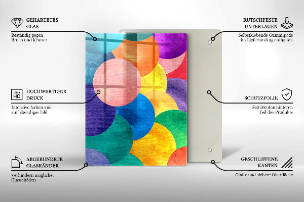 Tocător din sticlă Linii geometrice