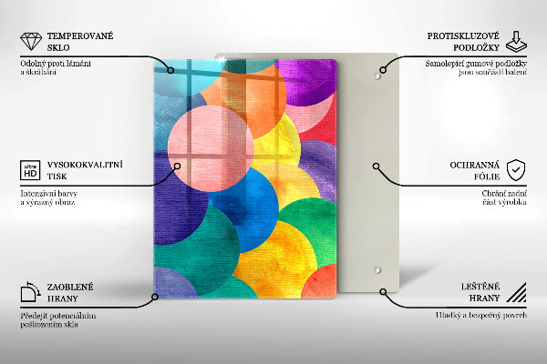 Tocător din sticlă Linii geometrice