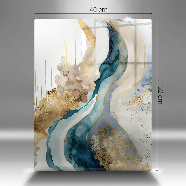 Tocător din sticlă Marmură colorată