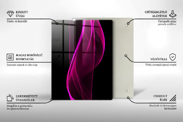 Tocător din sticlă Ingrediente și condimente italiene