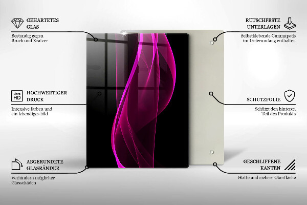 Tocător din sticlă Ingrediente și condimente italiene