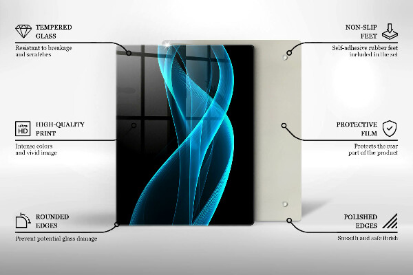 Tocător din sticlă Prim-plan cu cireșe