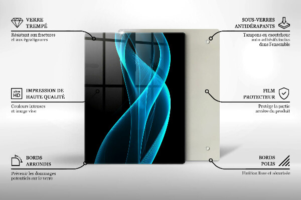 Tocător din sticlă Prim-plan cu cireșe