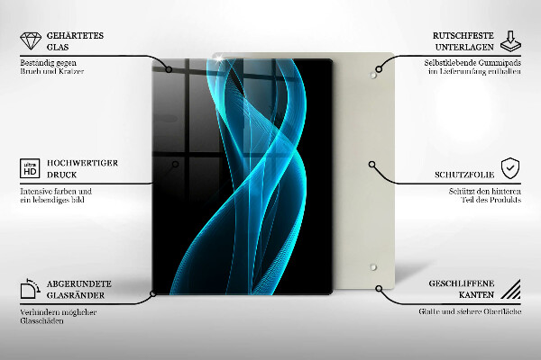 Tocător din sticlă Prim-plan cu cireșe