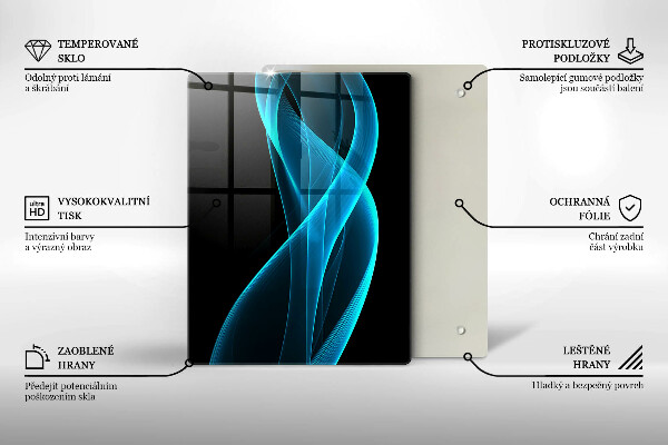 Tocător din sticlă Prim-plan cu cireșe