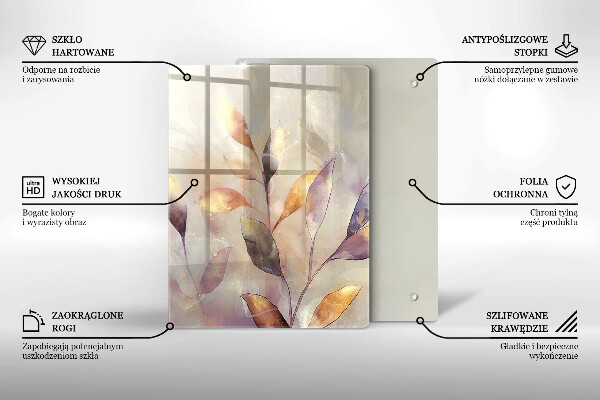 Tocător din sticlă Legume pe masă