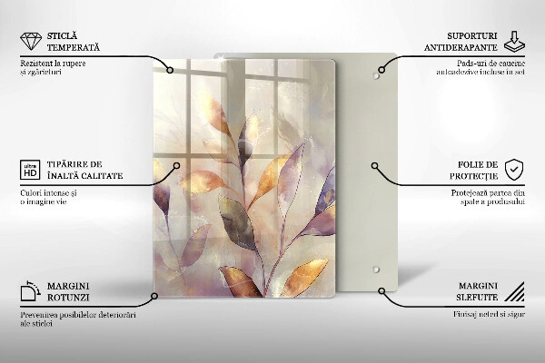 Tocător din sticlă Legume pe masă