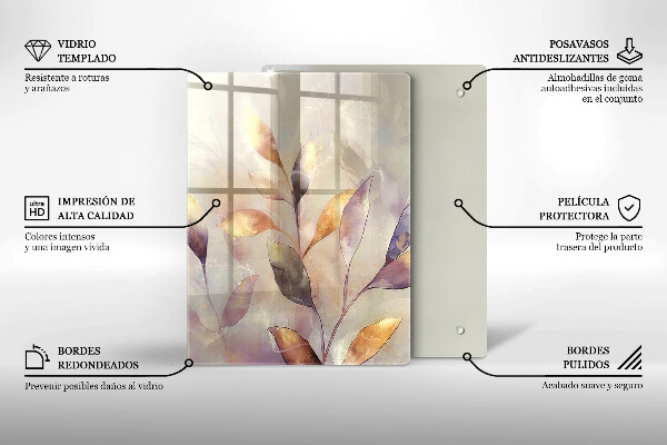 Tocător din sticlă Legume pe masă