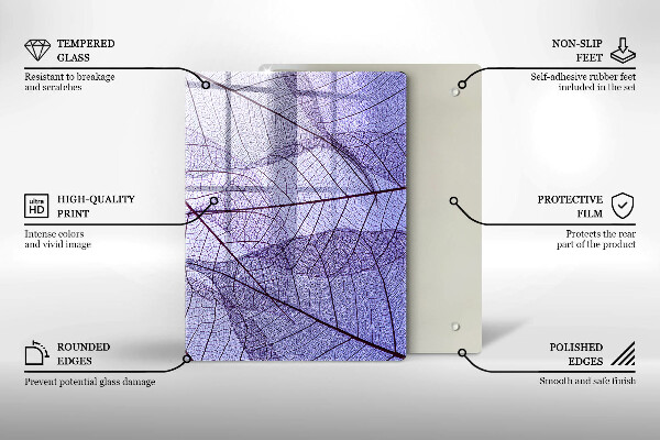 Tocător din sticlă Legume și condimente