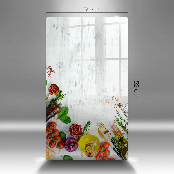 Tocător din sticlă Legume și condimente