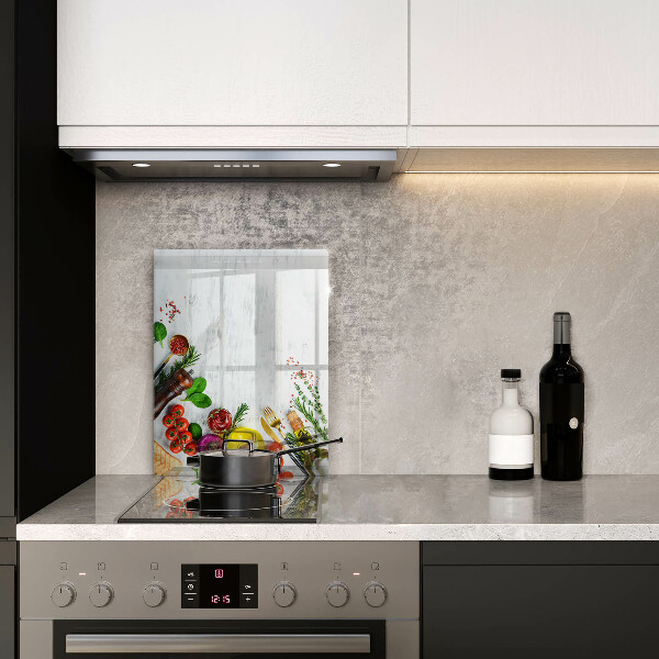 Tocător din sticlă Legume și condimente