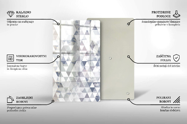 Tocător de bucătărie Model de triunghiuri