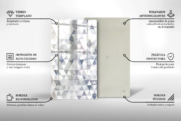 Tocător de bucătărie Model de triunghiuri