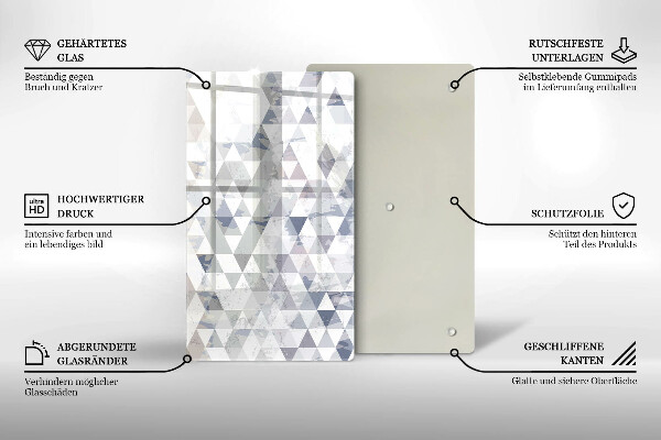 Tocător de bucătărie Model de triunghiuri