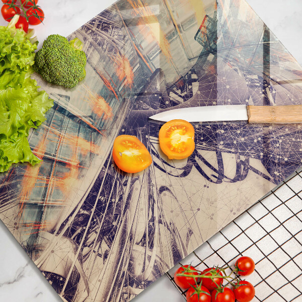 Tocător din sticlă Compoziție modernă