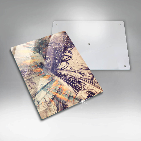 Tocător din sticlă Compoziție modernă