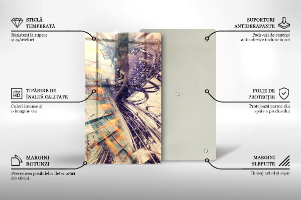 Tocător din sticlă Compoziție modernă