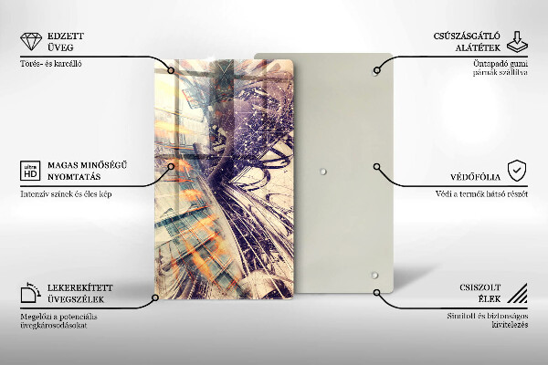 Tocător din sticlă Compoziție modernă