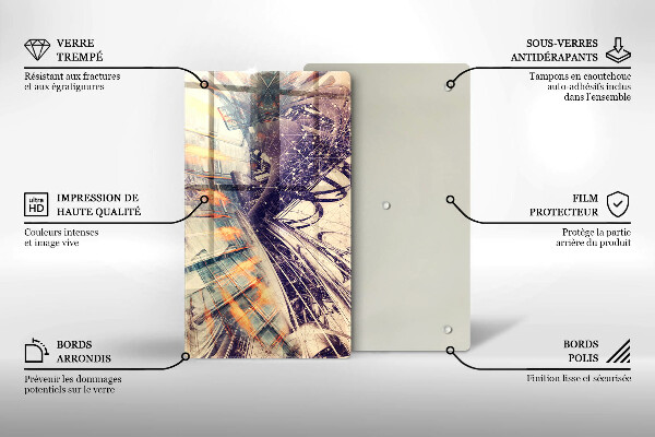 Tocător din sticlă Compoziție modernă