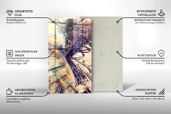 Tocător din sticlă Compoziție modernă