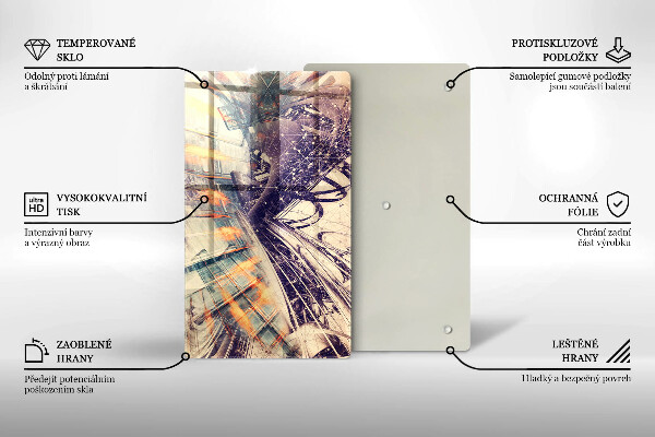 Tocător din sticlă Compoziție modernă